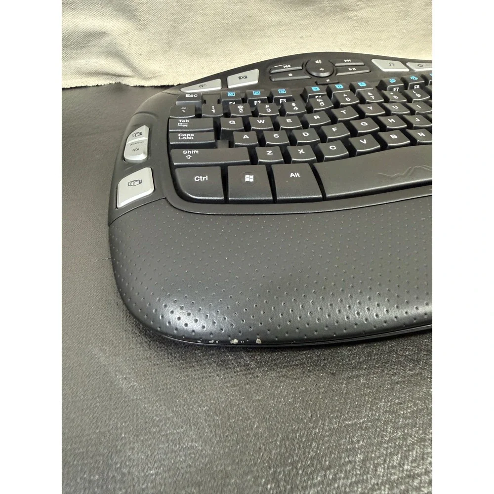 Logitech K350 Wireless Wave Keyboard includes Dongle Black Ergonomic Media Keys